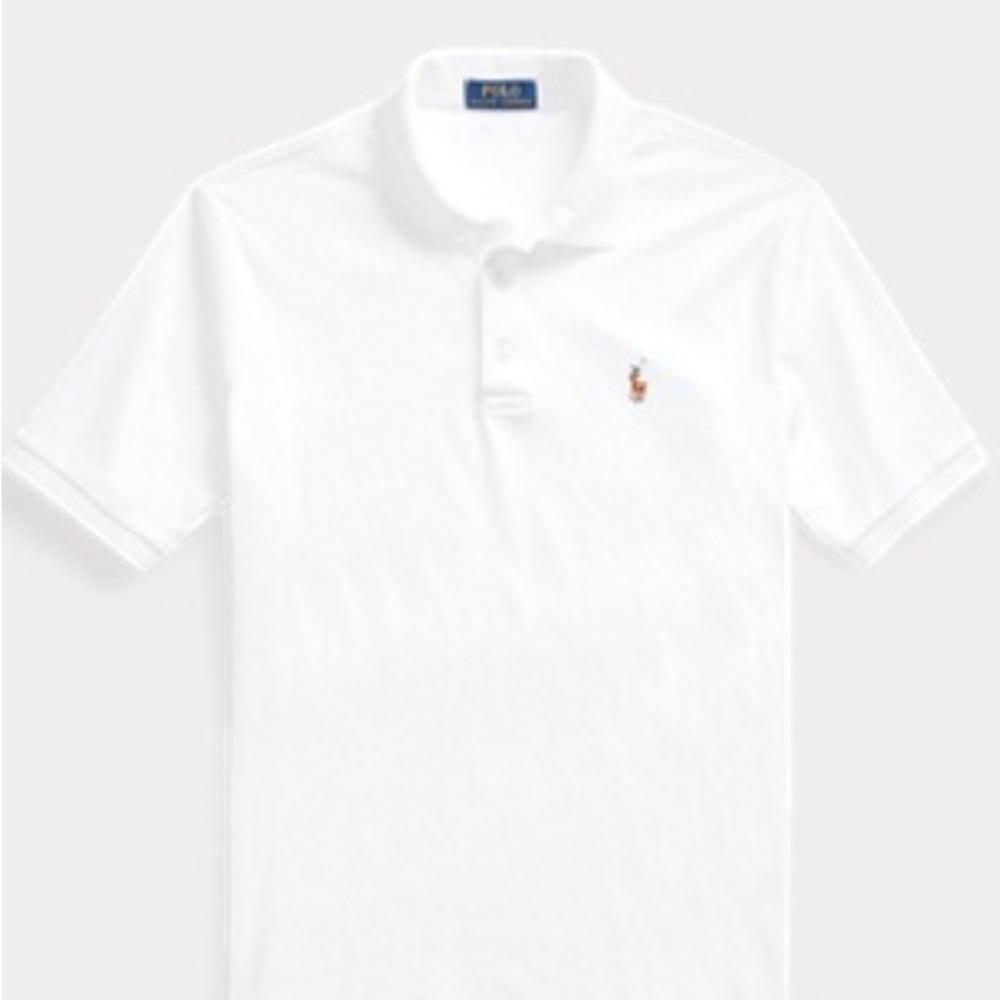 Ralph Lauren Soft Cotton Polo- White, XL, Classic Fit